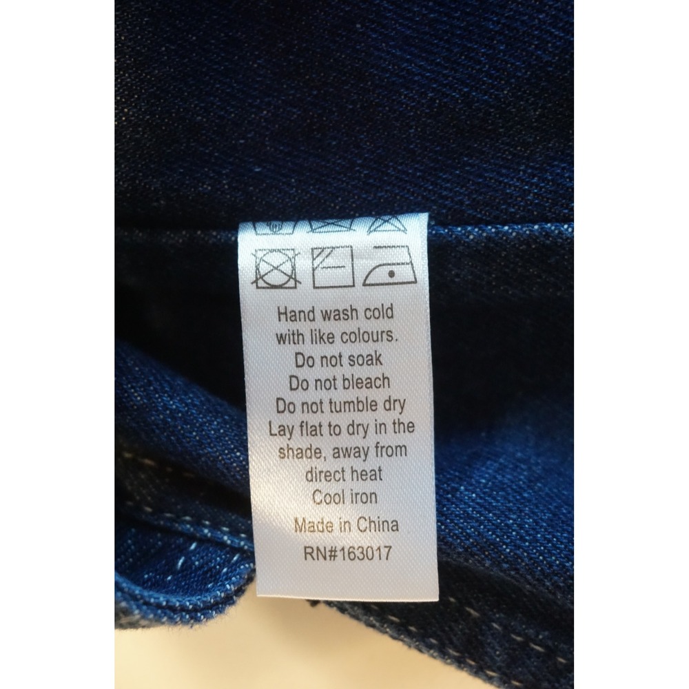 Lioness Dark Wash Denim Open Back Tie Bow Crop Top Small - Picture 7 of 12